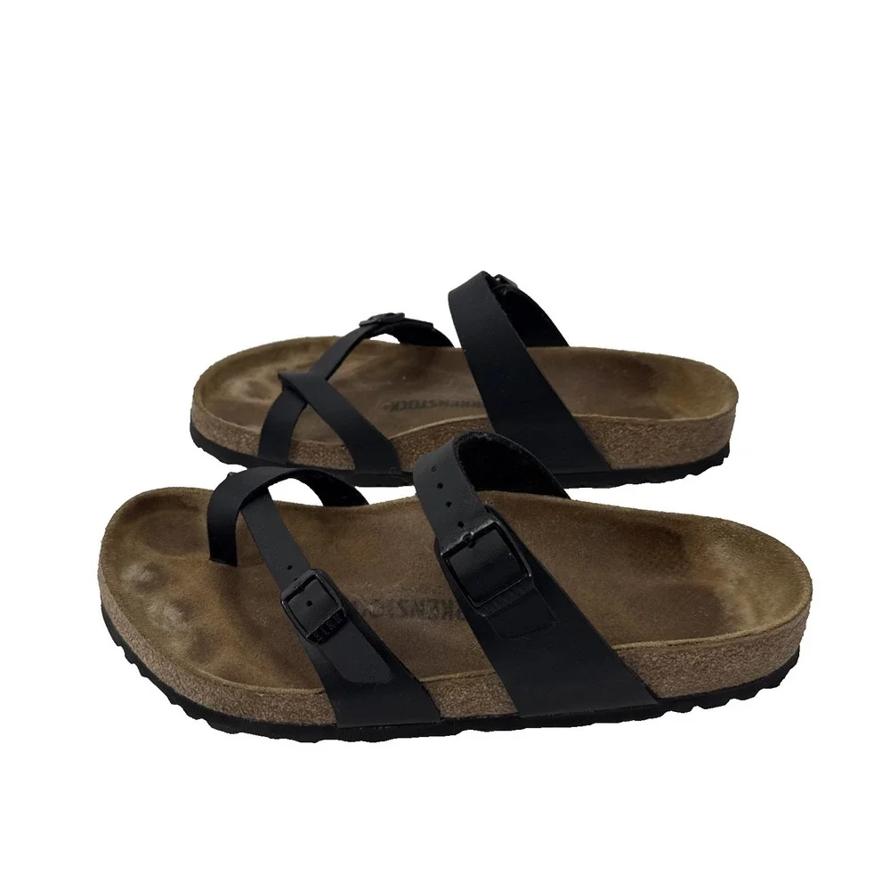 Birkenstock Mayari Sandals Women 11 Men 9 EU 42 Black Leather